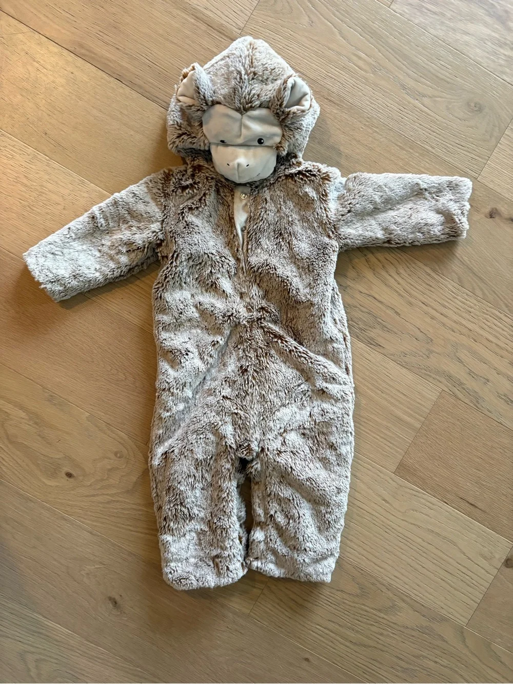Cozy Plush Monkey One-Piece Halloween Costume - Pottery Barn Kids